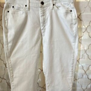 Lee Platinum Label Women's White Bootleg Denim Jeans Comfort Waistband Size 12S